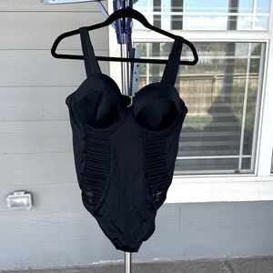 Adore me NWT black one piece swimsuit. Size 40D